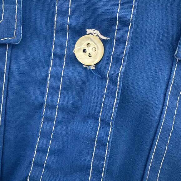 Leisure Jacket 70sVintage Activa Blue Sz 12 plaid contrast ( missing buttons) - Picture 14 of 14